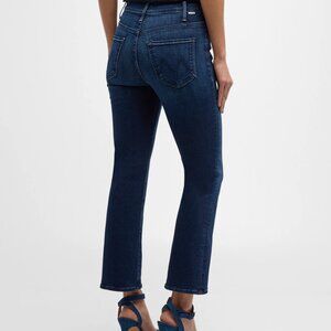 MOTHER "The Hustler Ankle" jeans in dark-wash denim